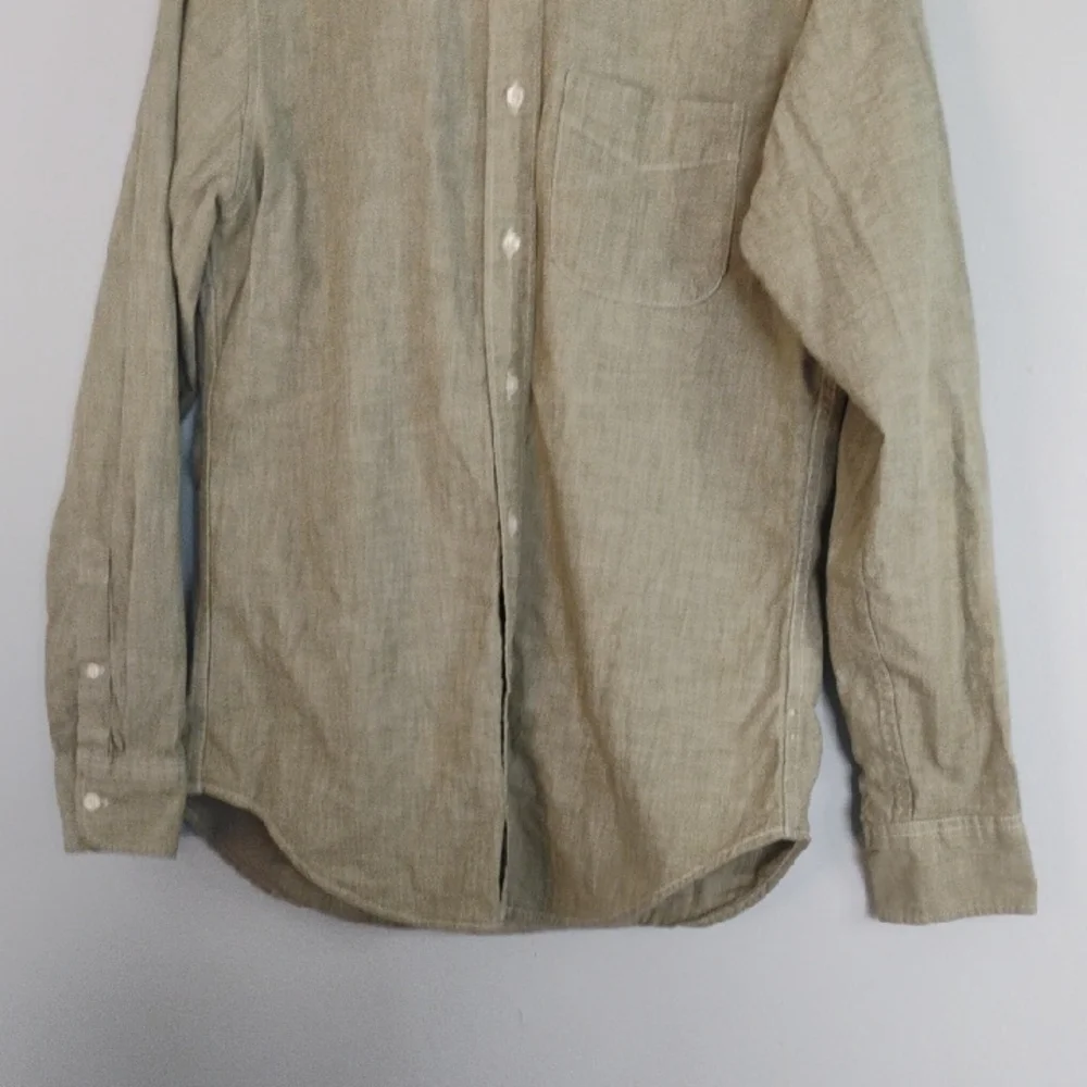 J. Crew Men's Olive Button-Down Shirt Classic Fit Casual Preppy Organic Cotton